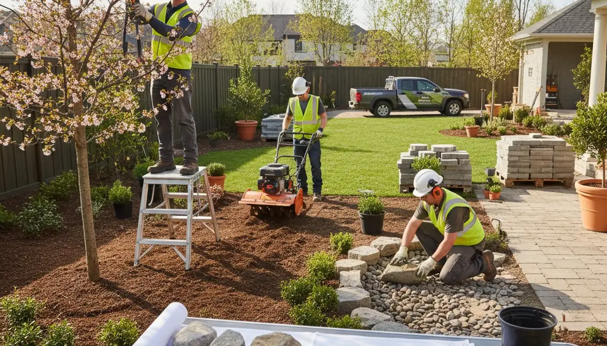 Landscape design for tree care project in Saint Louis, MO with outdoor space planning and arbor services