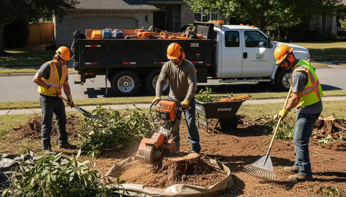 Shrub removal service in Saint Louis, MO by Arbor Tree Care for overgrown landscape cleanup
