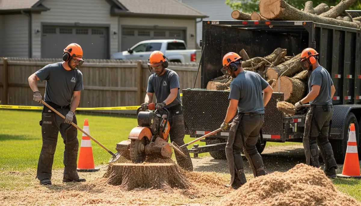 Stump removal service in Saint Louis, MO restoring yard space with professional tree care