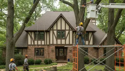 Tree service crew in Saint Louis, MO providing professional tree trimming and pruning services