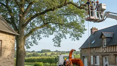 Tree service crew trimming and removing branches in Saint Louis, MO