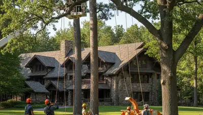 Tree service crew in Saint Louis, MO providing professional tree trimming and care