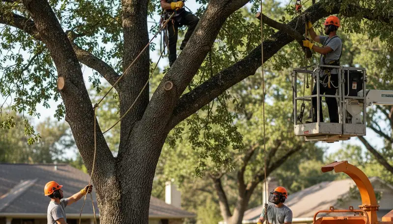Saint Louis, MO tree trimming crew pruning trees for safer, healthier curb appeal