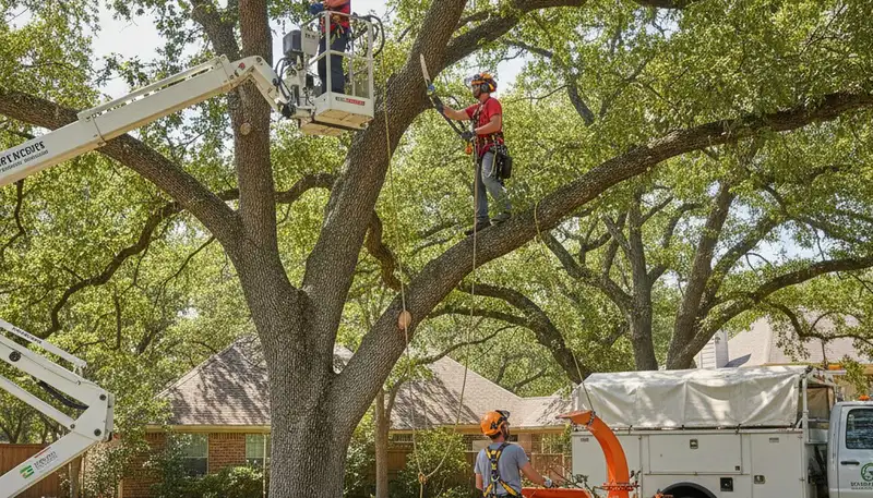 Arbor Tree Care crew trimming trees in Saint Louis, MO for safer, healthier landscapes