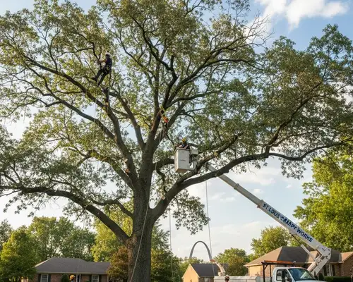 Tree trimming services for Saint Louis, MO canopy by local tree care professionals